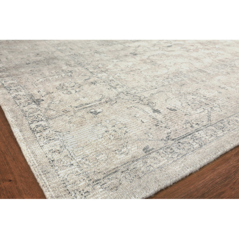 Tuscany Oriental Hand-Loomed Light Beige Area Rug, Runner 3' x 6'