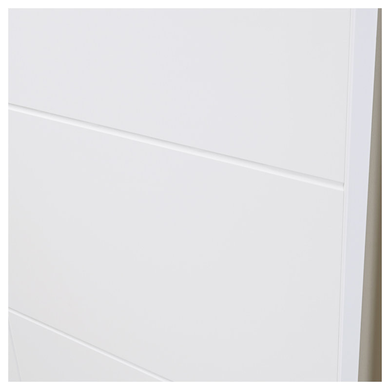 Double porte intérieure stratifiée blanche Groove, 36 po x 80 po, S'ouvre à gauche vers l'intérieur