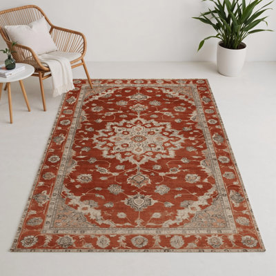 Tapis intérieur et extérieur brun Overdyed