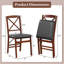 Argante PU Leather Padded Folding Dining Chairs Folding Chair Set