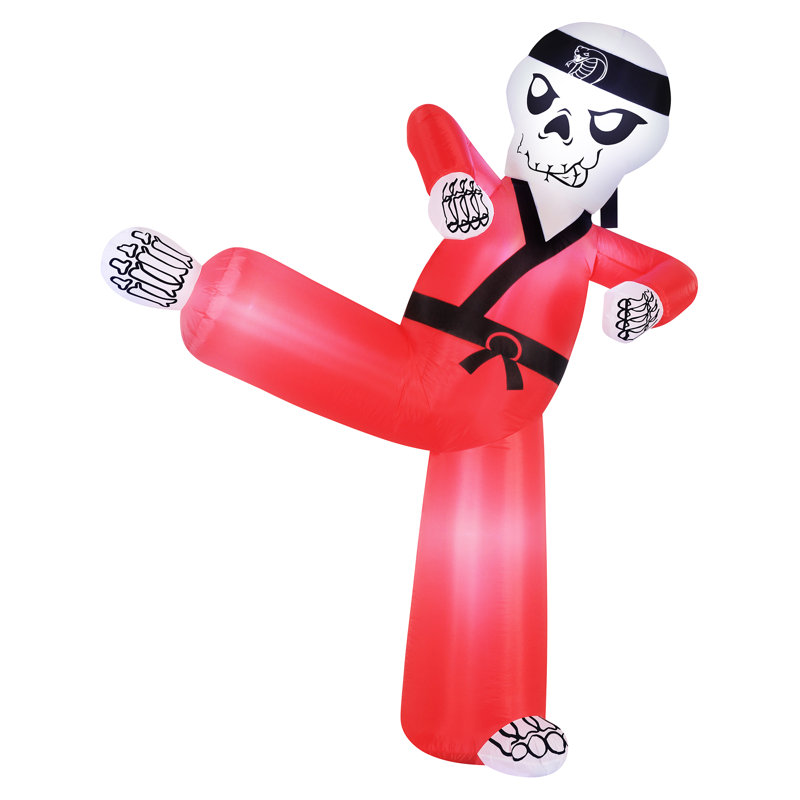 Squelette d'Halloween gonflable Kung Fu
