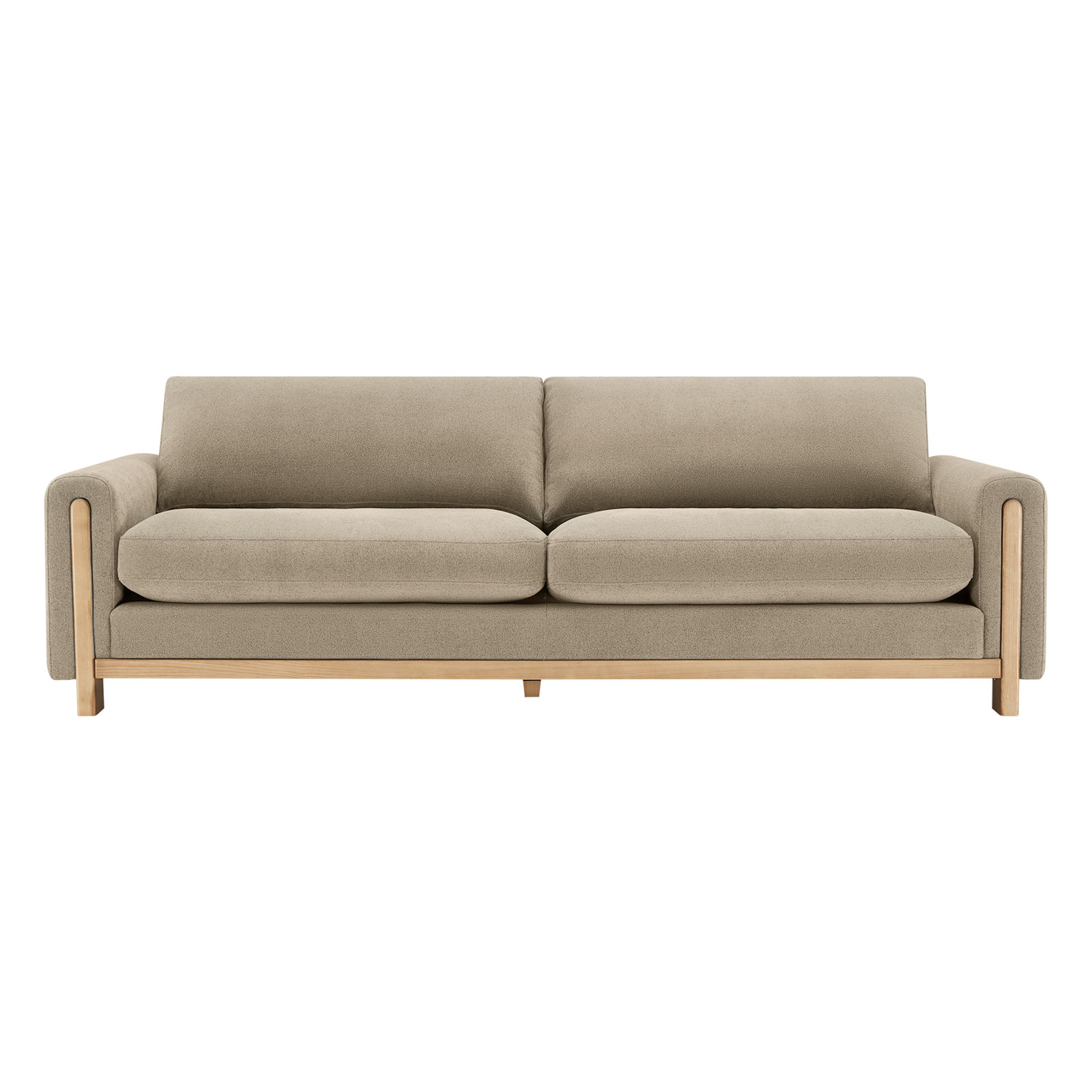 Adika 99" Linen Sofa, Capri Wicker Performance Chenille