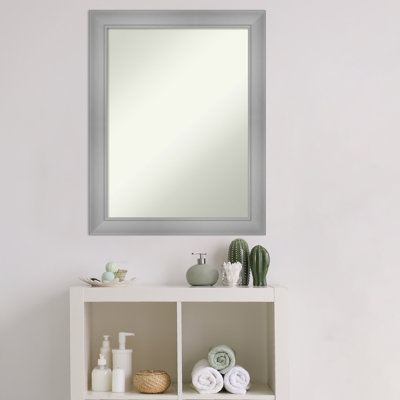 Miroir de salle de bain mural en nickel poli Flair