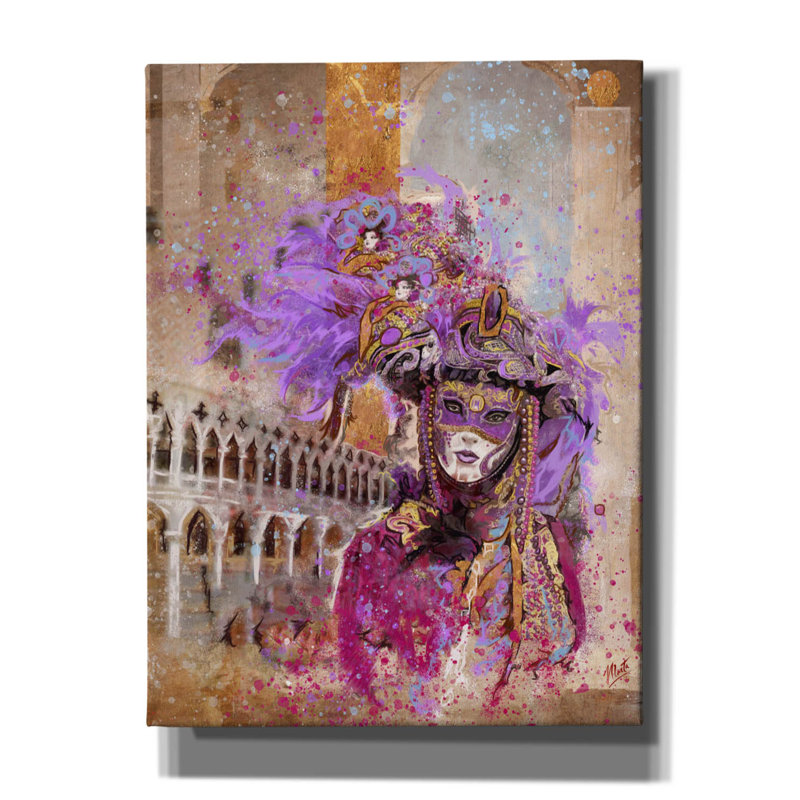 «Venice 3» par Marta Wiley, art mural sur toile, H 16 po x l 12 po x P 0,75 po