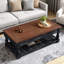 Table basse à plateau relevable en bois massif avec tablette fixe et 3 plateaux de rangement cachés 47 x 24 pouces à deux niveaux-847045081