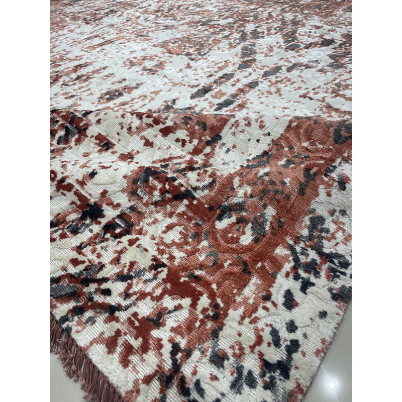 Adelfa Red Hand Knotted Wool Rug