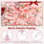 Arbre de Noël artificiel rose 7 pi avec support en métal pliable 635 branches The Holiday Aisle®