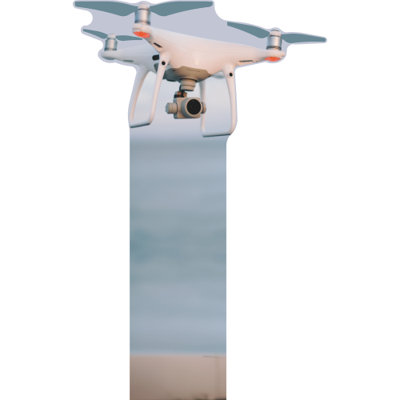 SP13534 Unmanned Quadcopter Camera Spy Drone Plane Flying Cardboard Cutout Standee Standup