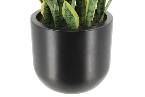 30" Artificial Snake Plants in Black Pots