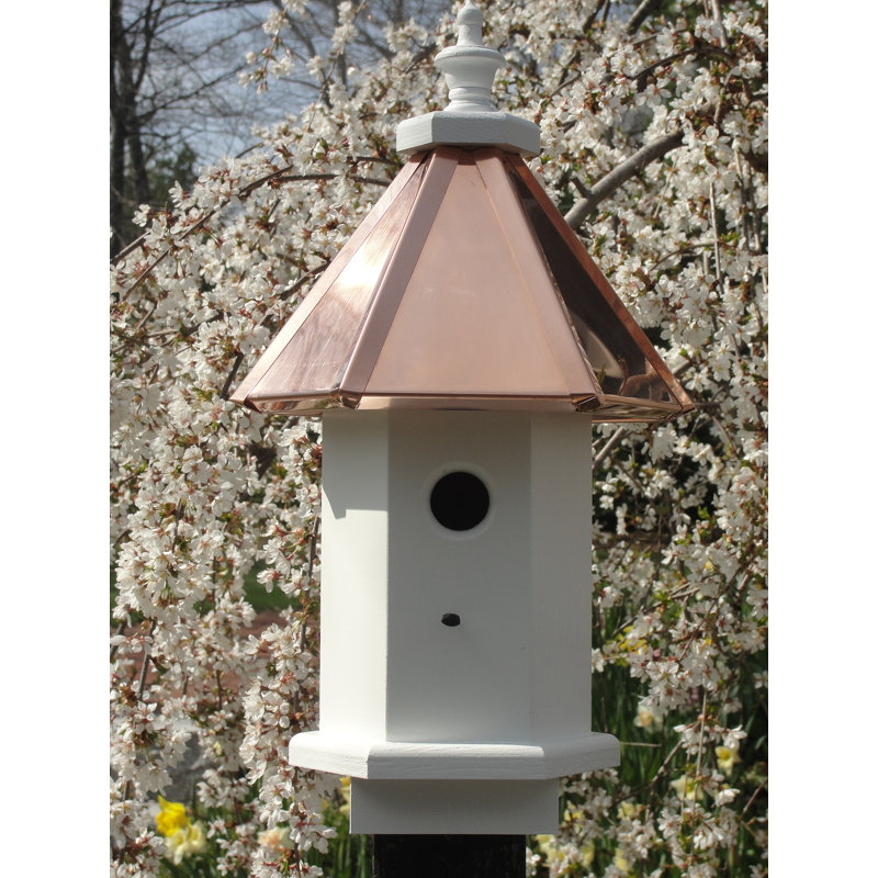 Javonte 20'' H x 11'' W x 11'' D Post Birdhouse, Bright