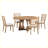 Modern Round Extendable Dining Table Set with 16" Removable Middle Leaf-1224232592-1224232595
