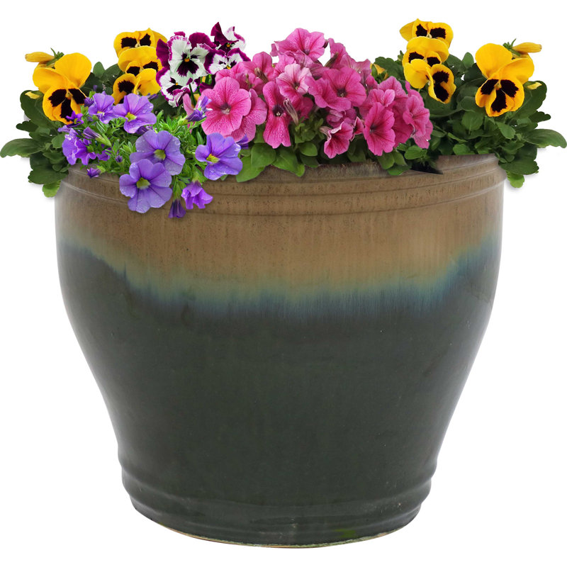 Jardinière extérieure Berlina, H 12,5 po x l 15 po x P 15 po, Vert