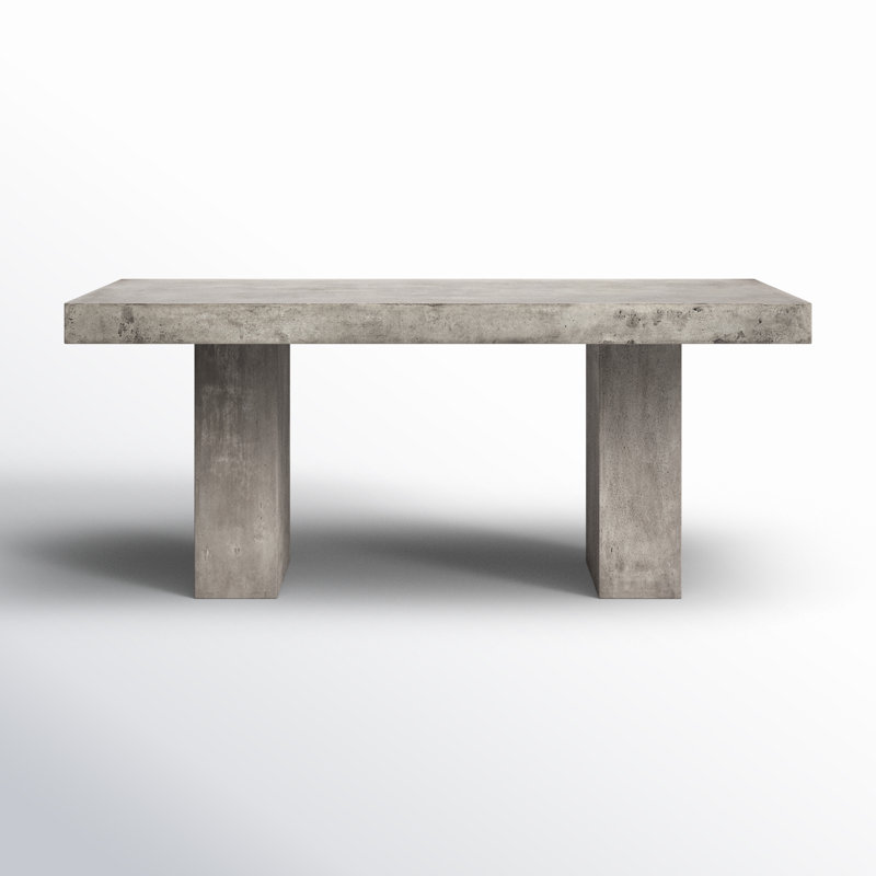 Kareen Pedestal Dining Table, Dark Gray, 70.75" L x 35.5" W, Standard Table (30.5" Height)