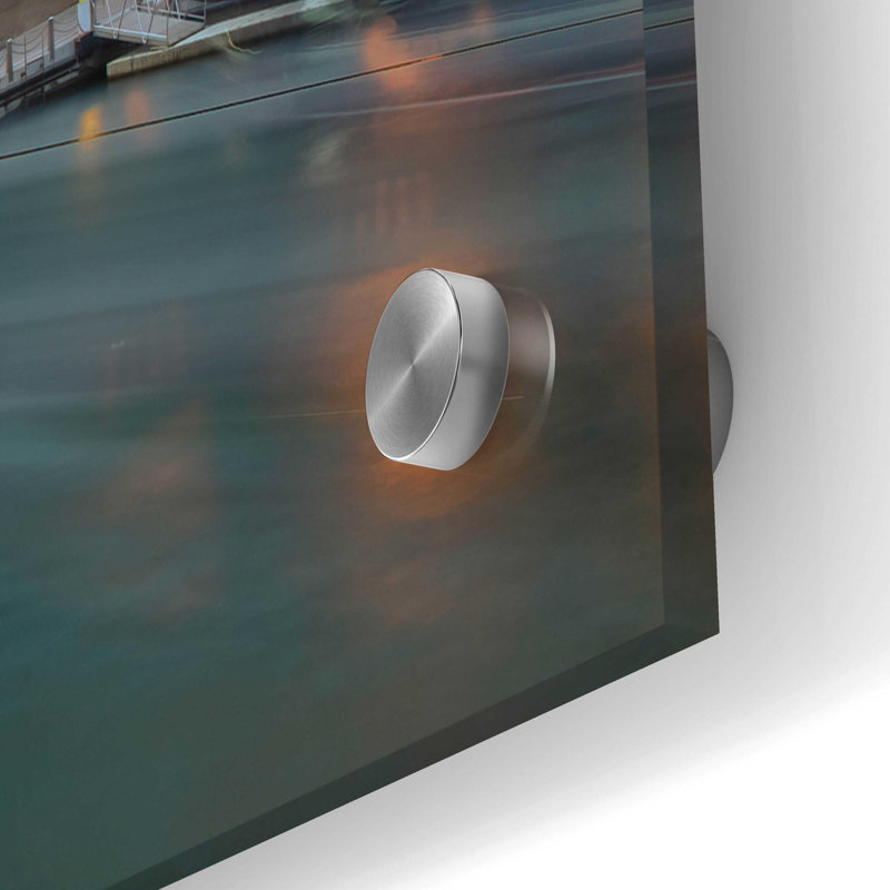 «Chicago River» par Epic Portfolio, art mural en verre acrylique, L 36 po x H 24 po x P 0,2 po