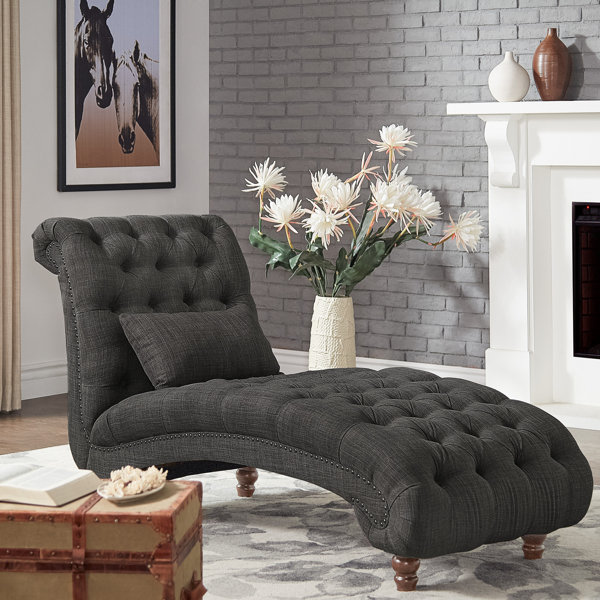 Three Posts™ Gowans Upholstered Chaise Lounge & Reviews | Wayfair