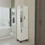 Armoire à linge avec rangement ouvert et 2 portes FM F meuble FM, blanc