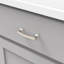 Poignée à tirer de la collection Bridges - Poignée d'armoire centrale à centrale en nickel satiné de 3 po - Quincaillerie transitionnelle et décorative pour tiroirs et armoires-11295916-116398520