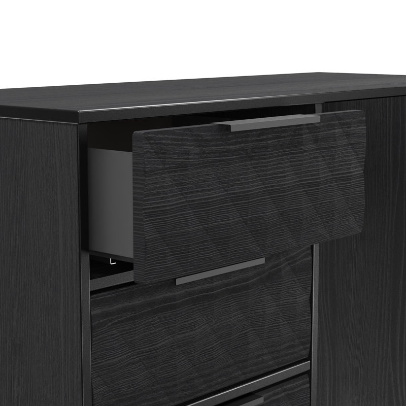Tarkio 4 Drawer Vanity, Black