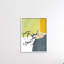 Jaune, gris, formes, fluides, lignes noires - Peinture-59974926-59974921