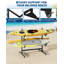 Support de rangement autoportant pour 4 kayaks, support à roulettes robuste avec roues verrouillables pour canot, SUP et planche de surf, noir