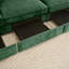 Canapé en U à 4 places avec 2 repose-pieds mobiles, canapé modulaire surdimensionné avec tiroirs de rangement, vert chenille-118054794-118054796-118054799