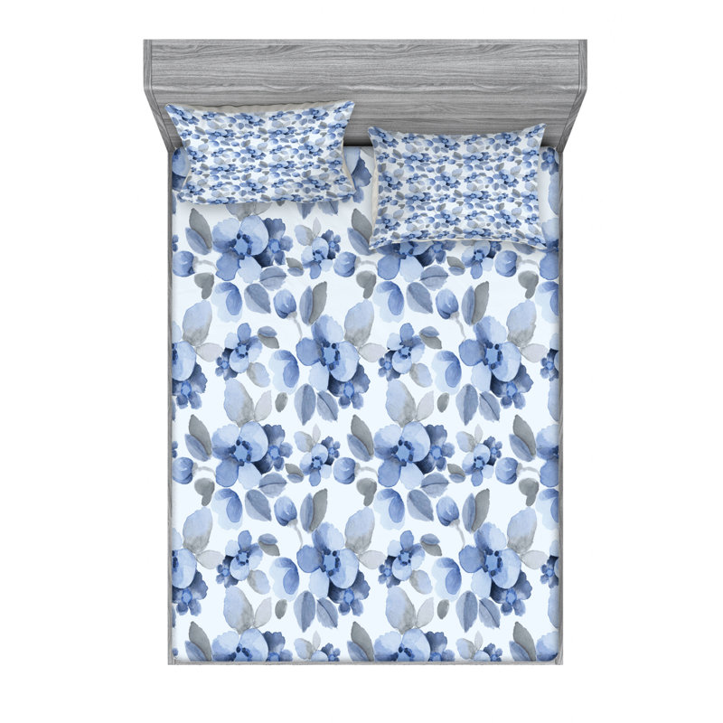 Microfiber Floral Sheet Set, Queen
