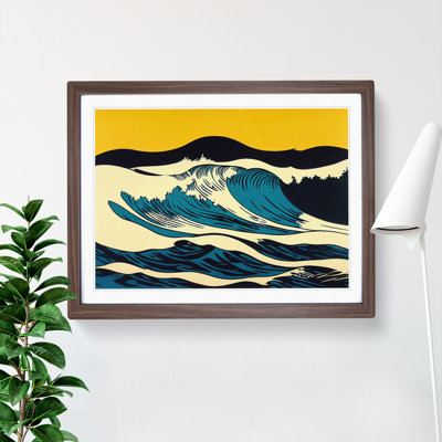 XH1022-6457X Ocean Wave Pop Abstract - Single Picture Frame Print