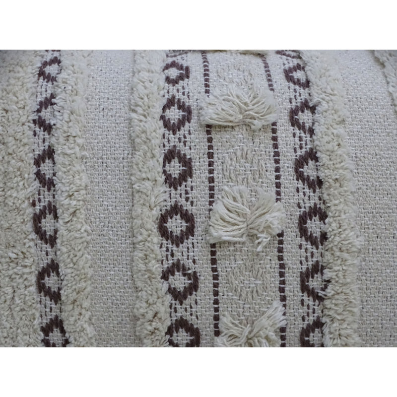 Tassels Cotton Blend Throw Pillow