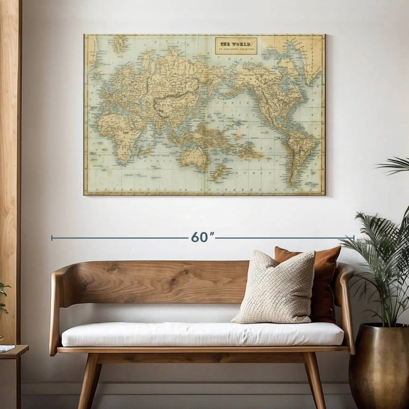 Aliaz, la carte du monde neutre, H 32 po x l 48 po