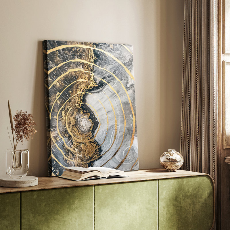 Série ABSTRACT CCLXVII - Toile tendue avec châssis Premium - Prêt à être accroché, H 18 po x l 12 po
