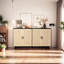 Armoire avec grand espace de rangement - Garniture de panneau de particules fonctionnel à finition noire-120258865-120258867