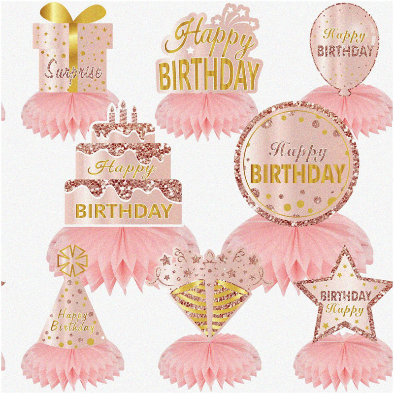 45th Birthday Glitter Paper Banner Set