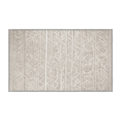 Tapis gris lavable à la machine