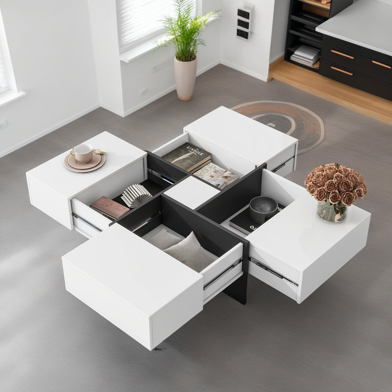 Table basse Gwendalin, Blanc, White
