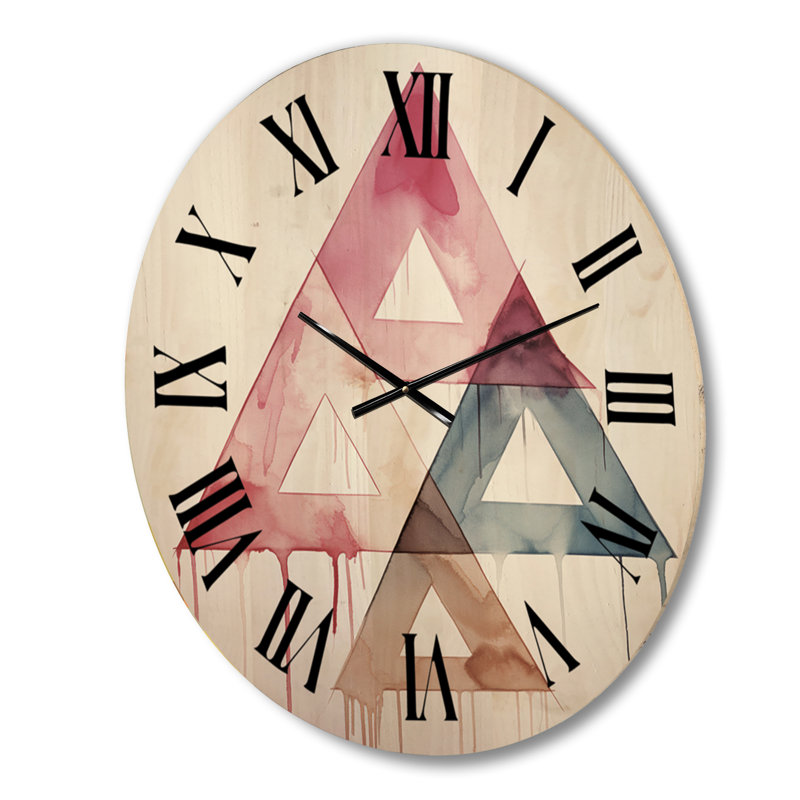 Horloge murale géométrique triangulaire, Moyenne