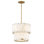 Simone 4 - Light Steel Dimmable Drum Chandelier