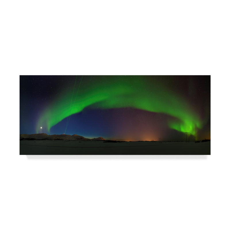 «Northern Lights Night» par Macrae, reproduction de photo sur toile tendue, H 8 po x l 19 po x P 2 po