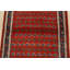 Tapis rouge rétro en laine noué à la main 3 pi 9 po x 10 pi Tribal