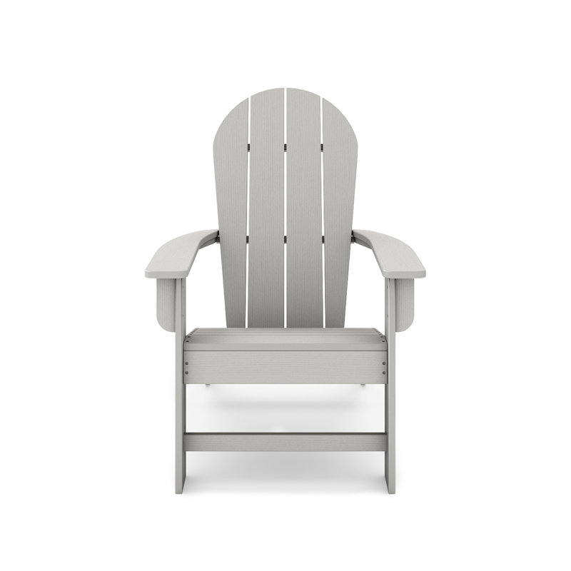 Chaise Adirondack gris foncé en polyéthylène haute densité de qualité supérieure pour l'élégance de la piscine, du patio et du jardin