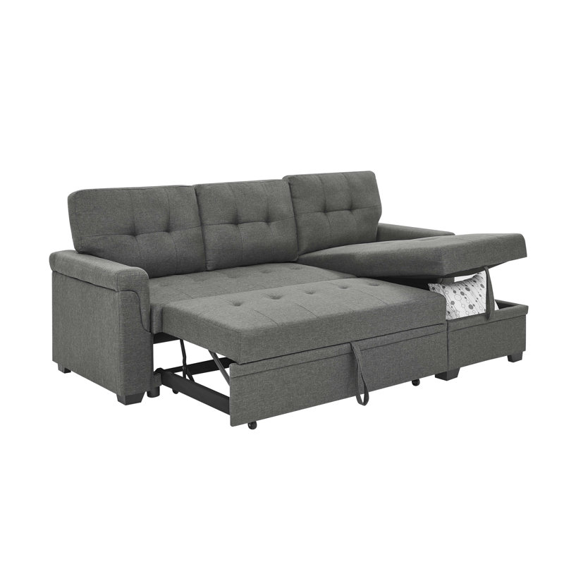 Canapé-lit modulaire rembourré avec rangement caché Cammille