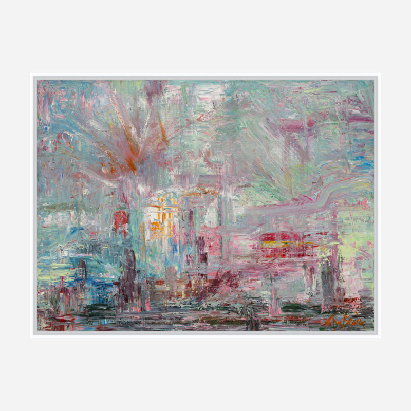 «Candy Apple» - reproduction d'art sur toile, Toile avec cadre blanc, H 41,5 po x l 61,5 po x P 1,75 po