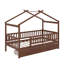 Twin wooden house bed with drawers-2029576462