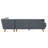 Velvet L-Shaped Sectional Right Hand Facing-87869719