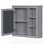 Armoire à pharmacie murale moderne avec tablettes ouvertes-344063563