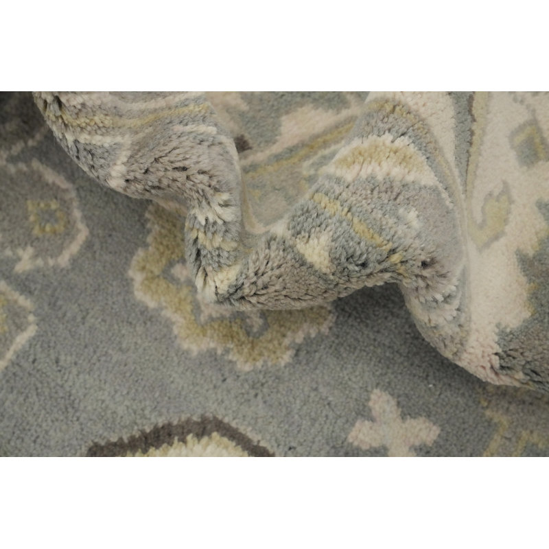 Handmade Gray Transitional Oushak Indian Area Rug 9x12