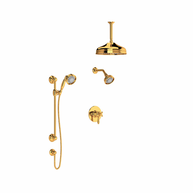 Rohl Shower Wall Trim, Italian Brass