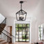 Plafonnier industriel noir à 3 lumières de style campagnard avec cage ouverte rustique et hauteur de suspension réglable, base E12 pour îlot de cuisine-177005987