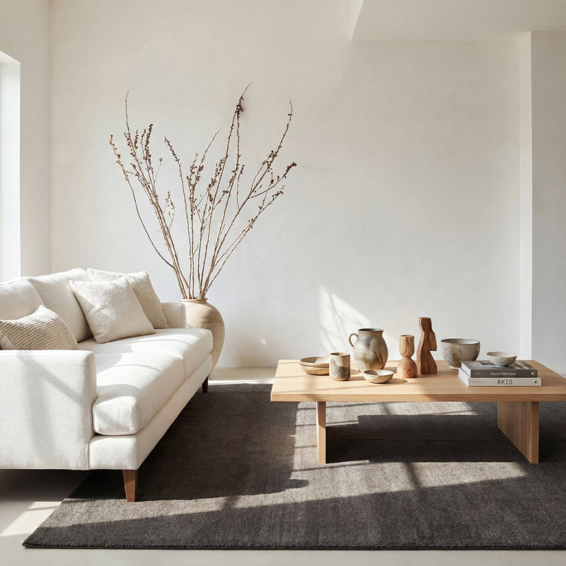 Gania Modern Grey Rug, Rectangle 4' x 6'