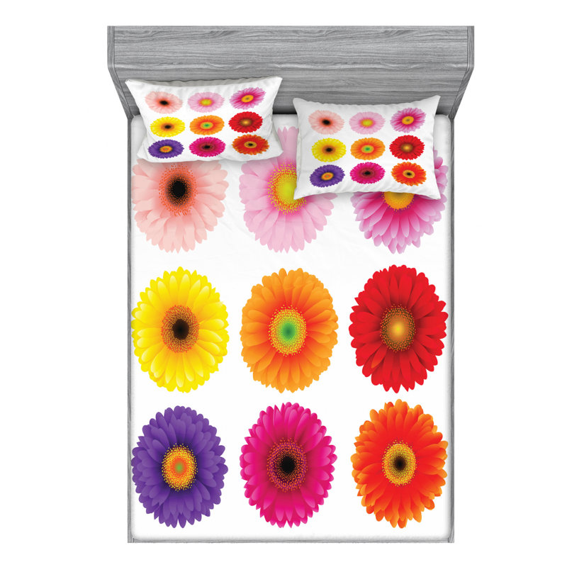 Microfiber Sheet Set, Queen Sheet Set with Fitted Sheet
