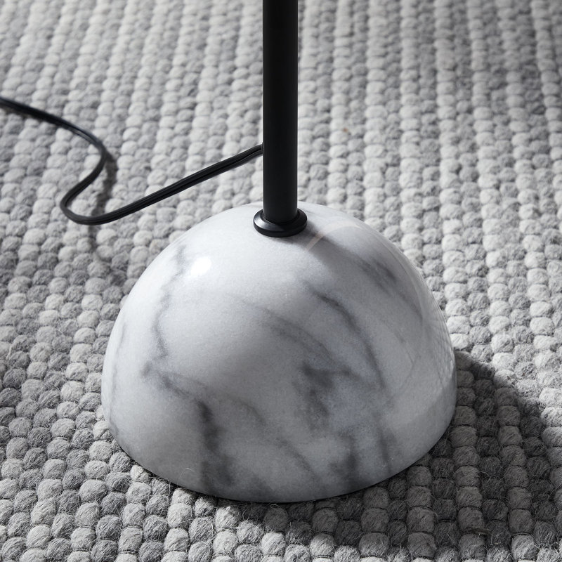 Lampe sur pied en marbre Illusion, Blanc / noir